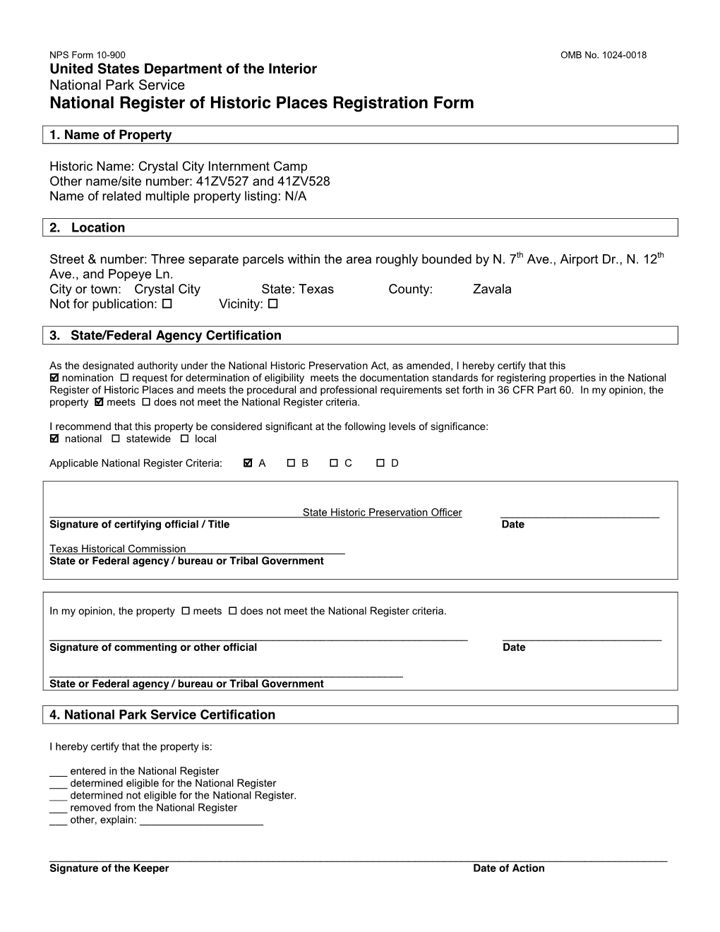 National Register of Historic Places Registration Form