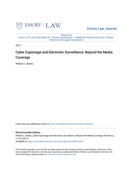 Cyber Espionage and Electronic Surveillance: Beyond the Media Coverage