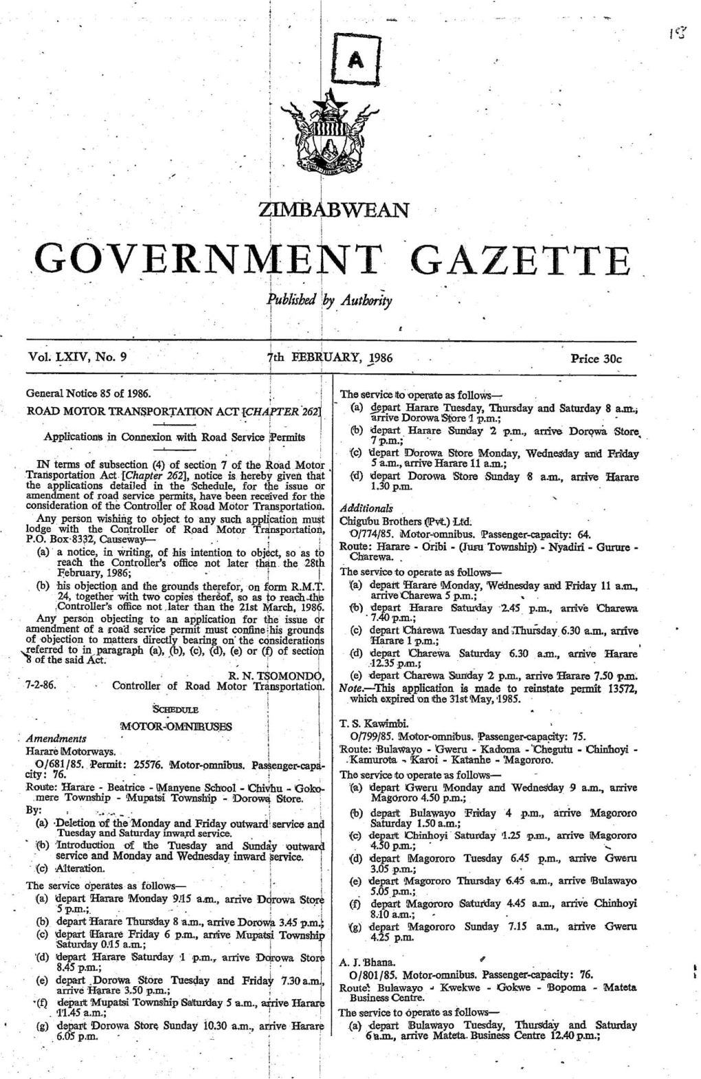 'Government Gazette