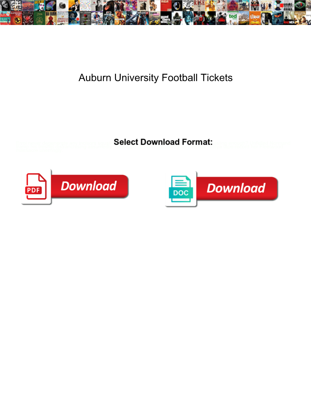 Auburn University Football Tickets