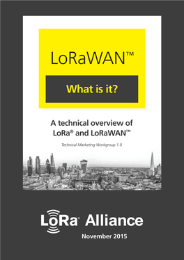 Technical Overview of Lora and Lorawan