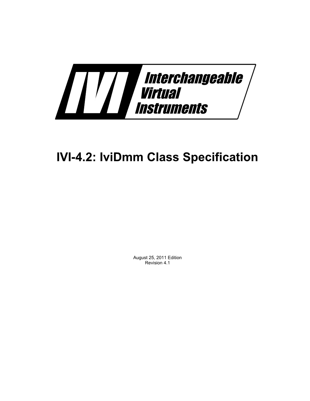 Ividmm Class Specification