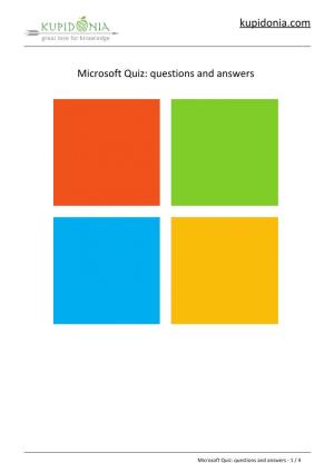 Microsoft Quiz: Questions and Answers