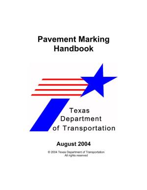 Pavement Marking Handbook