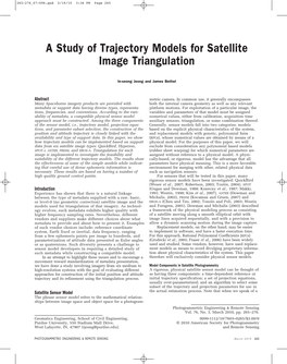 A Study of Trajectory Models for Satellite Image Triangulation