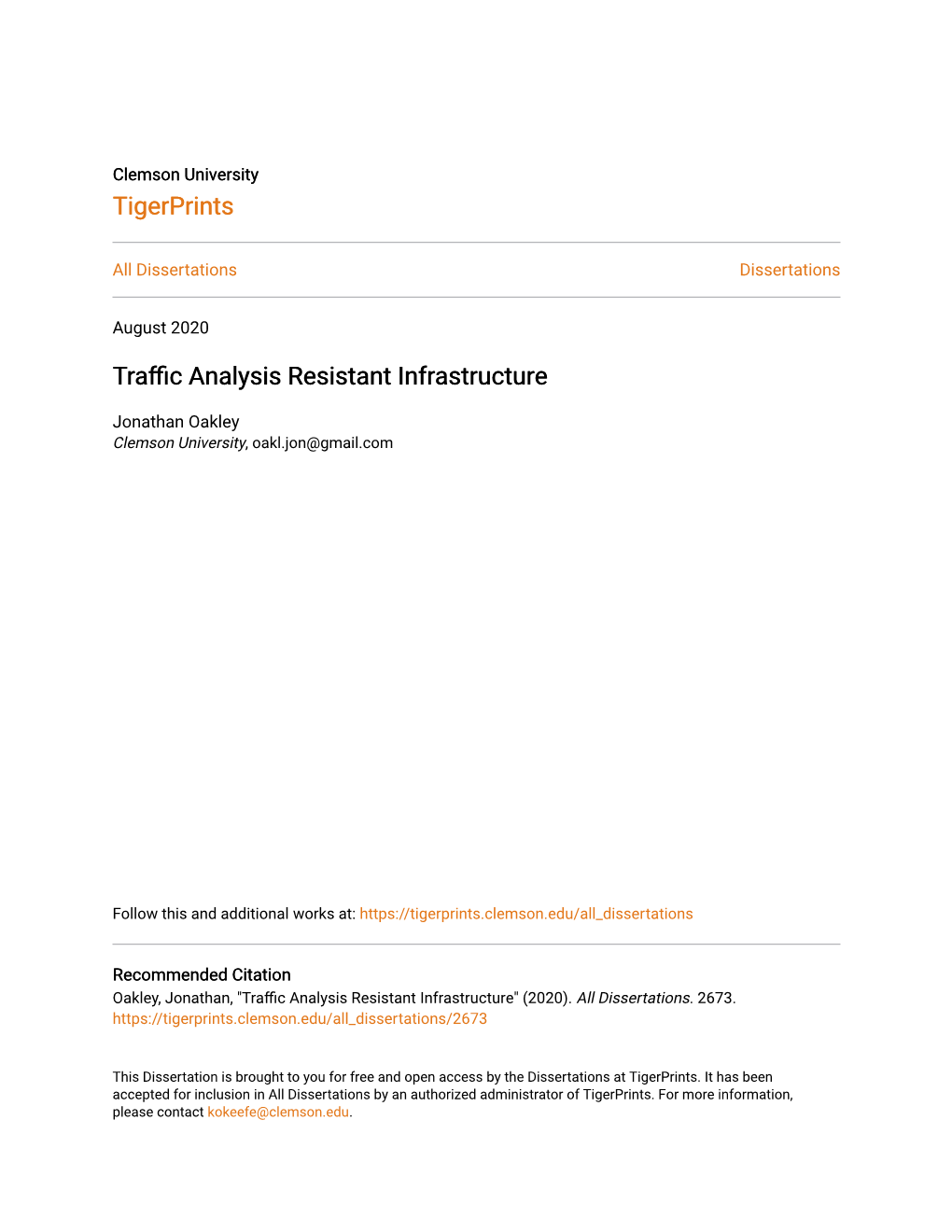 Traffic Analysis Resistant Infrastructure