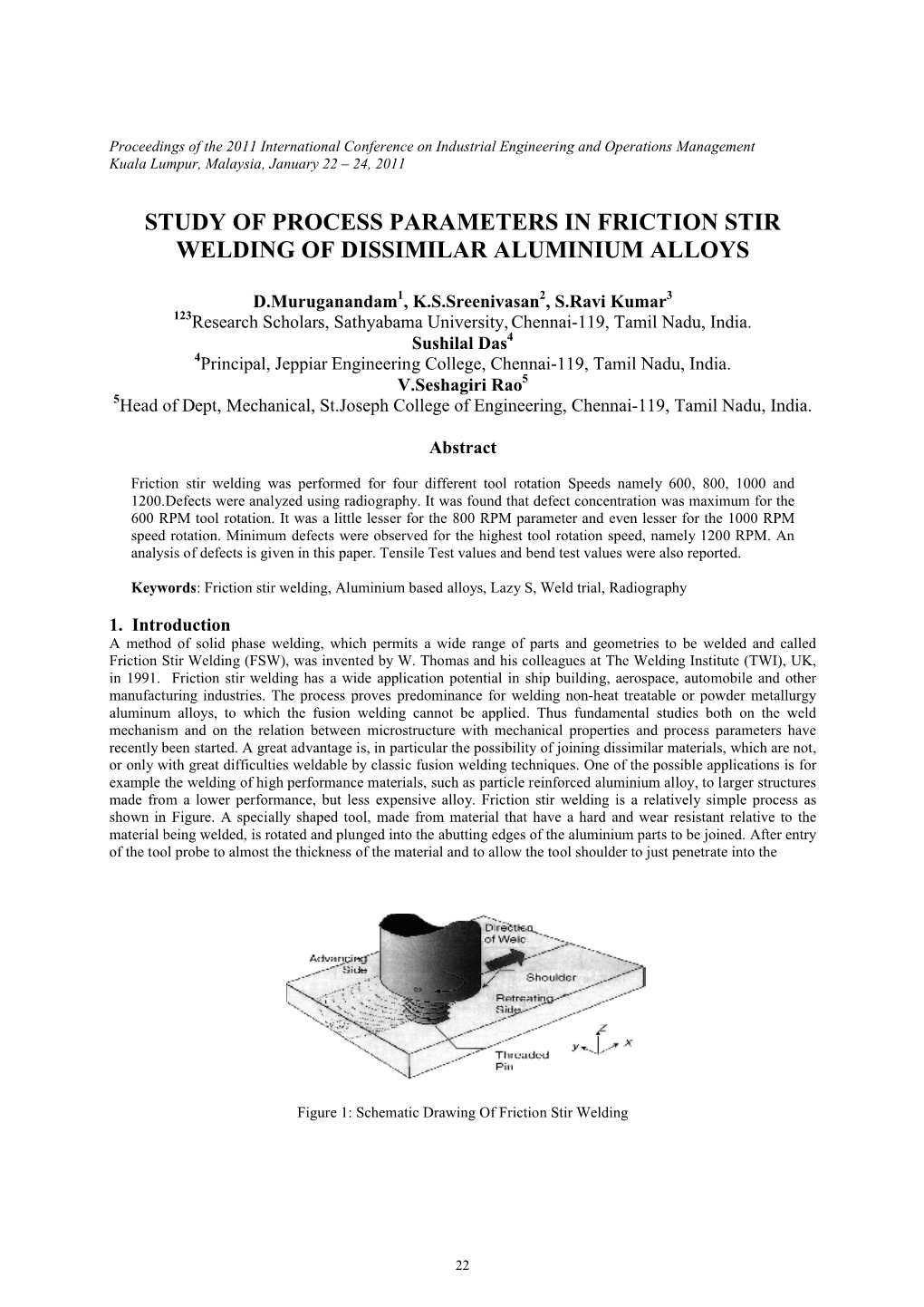 Study of Process Parameters in Friction Stir Welding of Dissimilar Aluminium Alloys