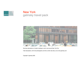 New York Galinsky Travel Pack