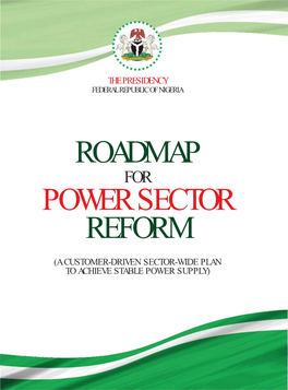 Roadmap for Power Sector Reform Full Version.Pdf