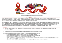 2019 B4H Wear RED & World AIDS Day HIV Playlist