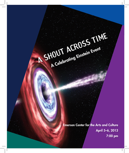 A SHOUT ACROSS TIME a Celebrating Einstein Event