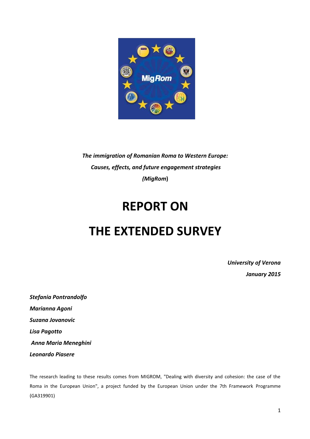 Report on the Extended Survey