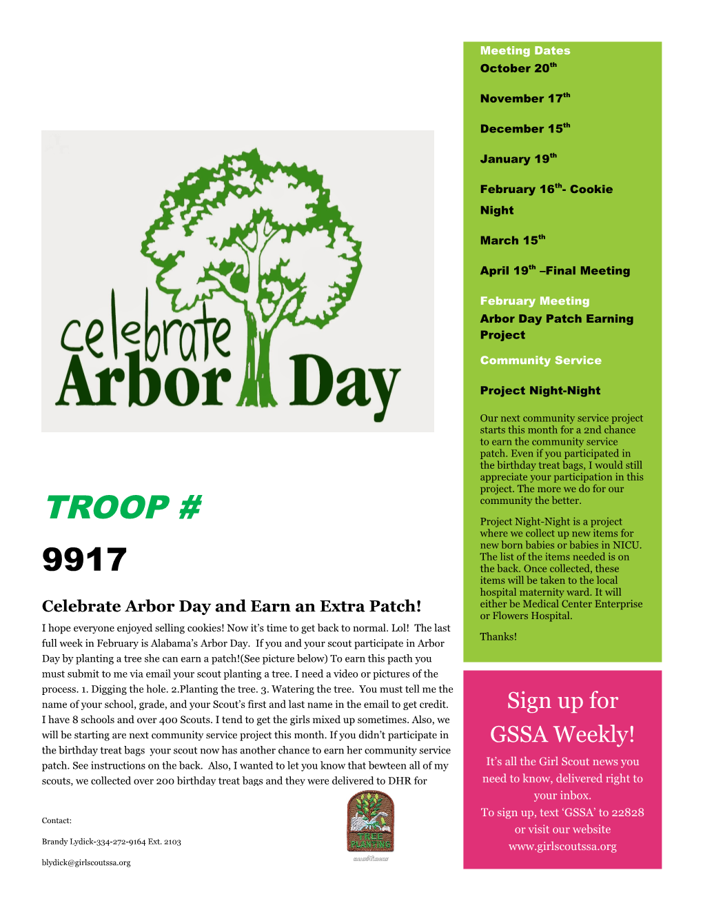 Celebrate Arbor Day and Earn an Extra Patch!