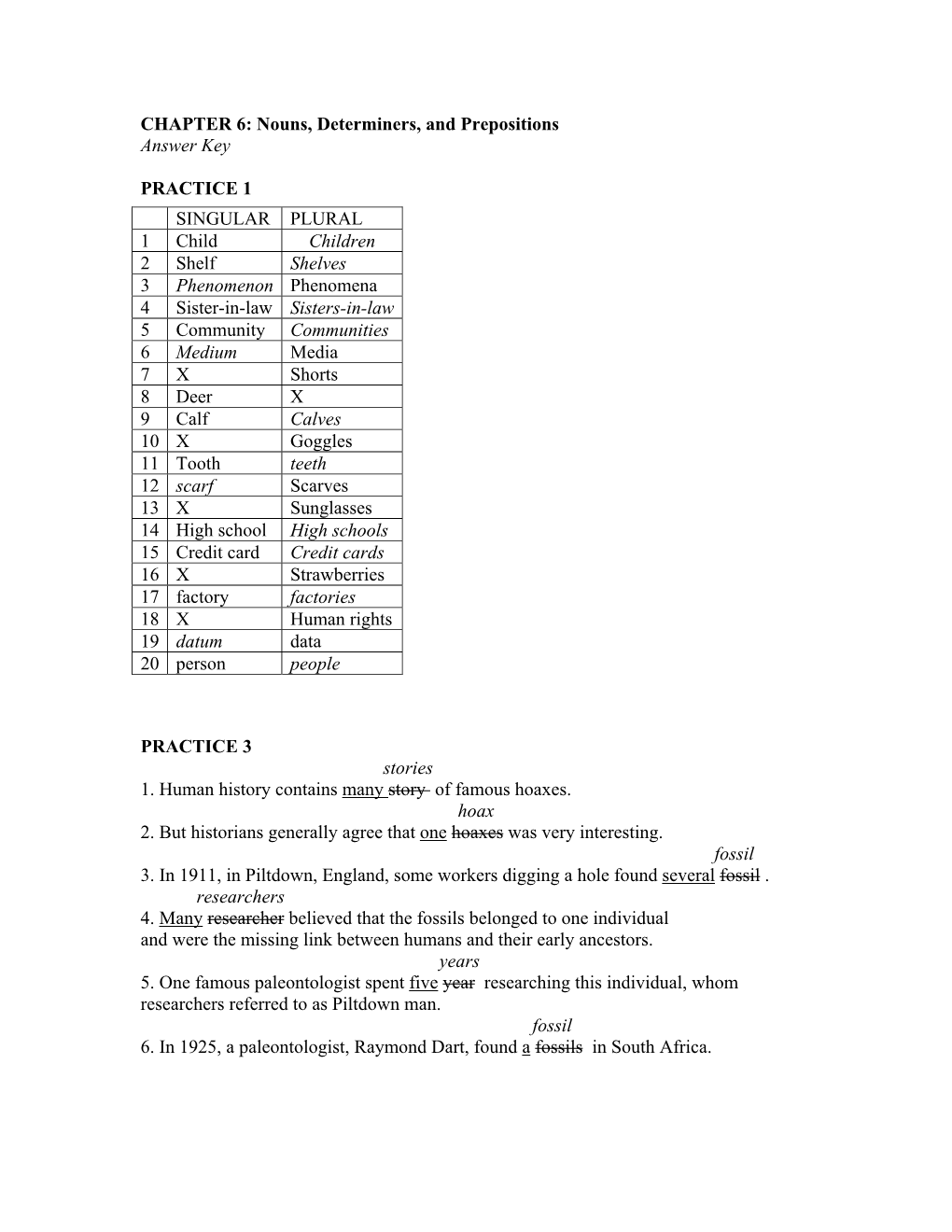 CHAPTER 6 Nouns Determiners And Prepositions Answer Key DocsLib