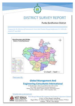 DISTRICT SURVEY REPORT Purba Bardhaman District