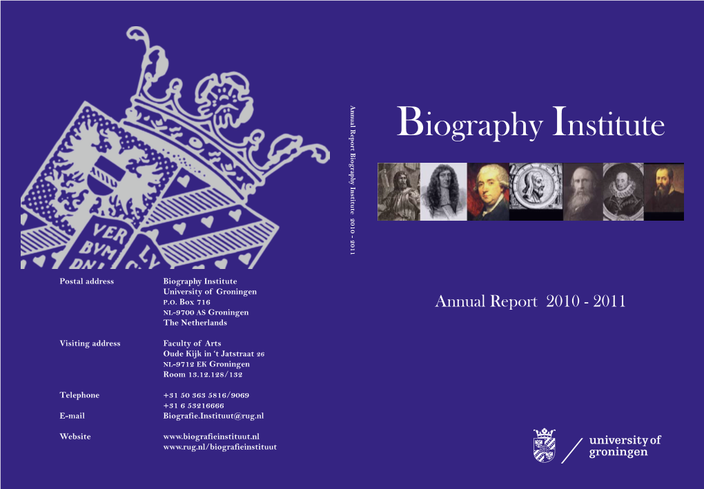 Biography Institute 2010 - 2011 Biography Institute