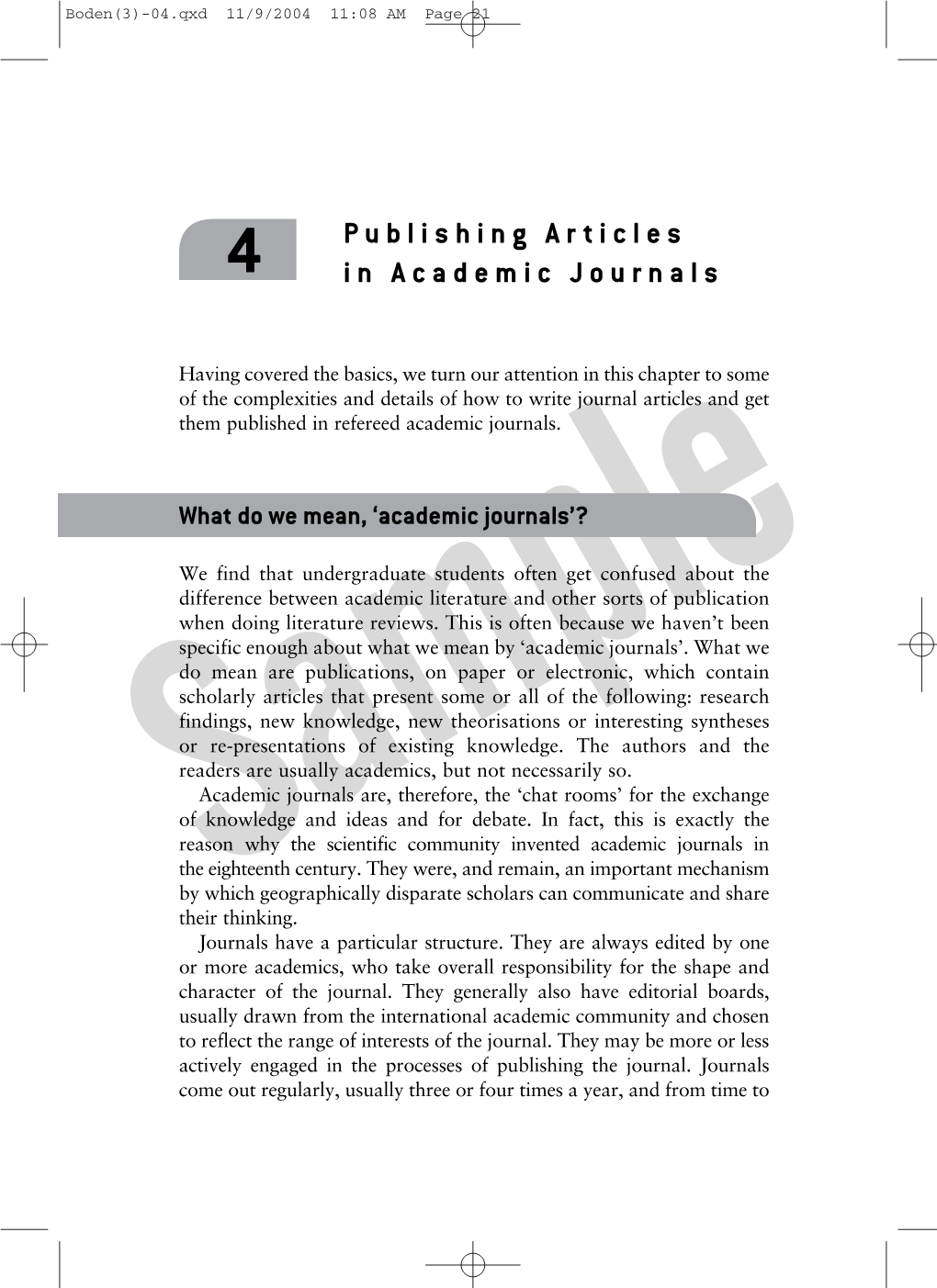 4 Publishing Articles in Academic Journals