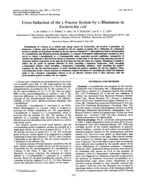 58. Cross-Induction of the L-Fucose System by L-Rhamnose In