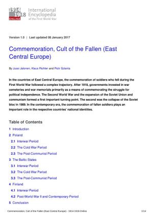Commemoration, Cult of the Fallen (East Central Europe) | International
