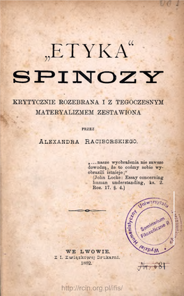 „Etyk A“ Spinozy