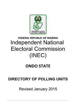 Directory of Polling Units Ondo State