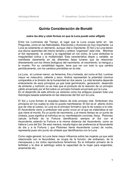 Quinta Consideración De Bonatti ______