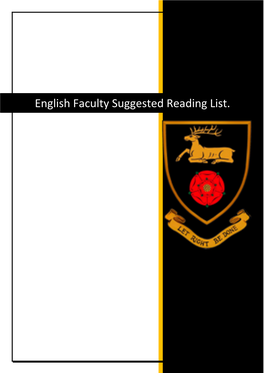 English Faculty Suggested Reading List