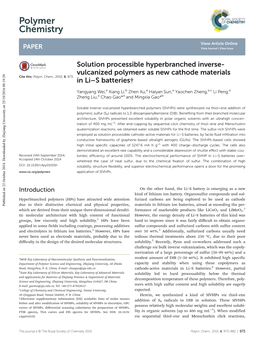 Polymer Chemistry