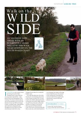 Walk on the WILD SIDE JO VAUGHAN SAYS THOSE with an INTEREST in CANALS WILL LOVE THIS WALK ❖ NEAR NEWPORT on the SOUTH WALES COAST