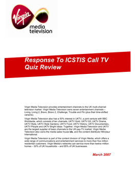 ICSTIS TV Quiz Consultation V2