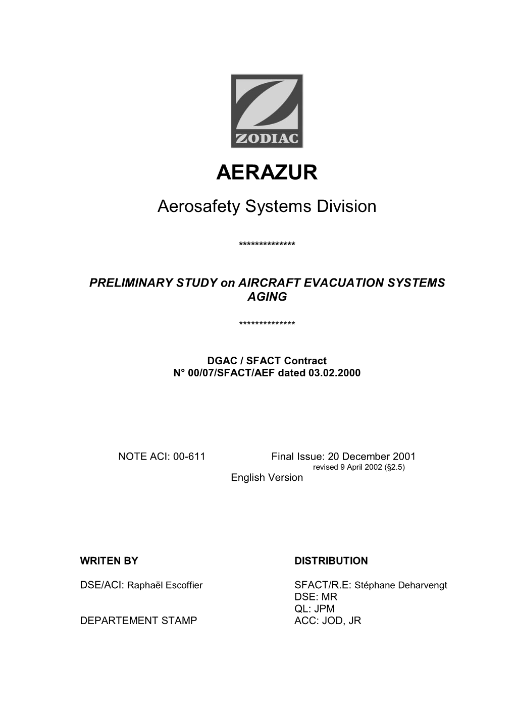 AERAZUR Aerosafety Systems Division