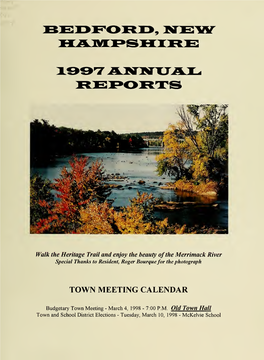 Annual Report for the Town of Bedford, New Hampshire, for the Year