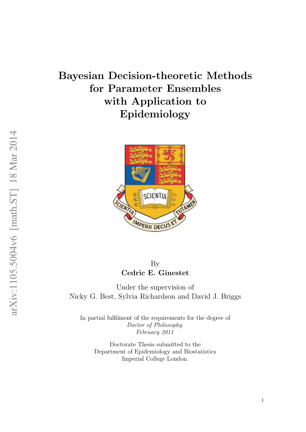 Bayesian Decision-Theoretic Methods for Parameter Ensembles with Application to Epidemiology