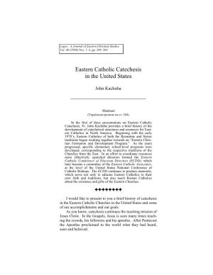 Eastern Catholic Catechesis in the United States