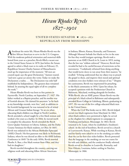 Hiram Rhodes Revels 1827–1901