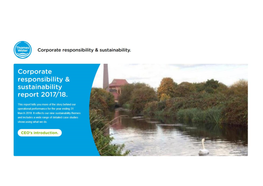 Corporate Responsibility and Sustainability