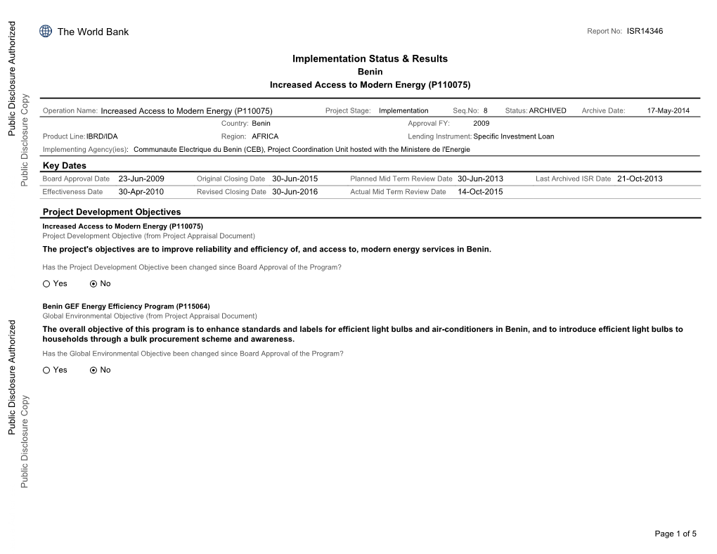 Implementation Status & Results