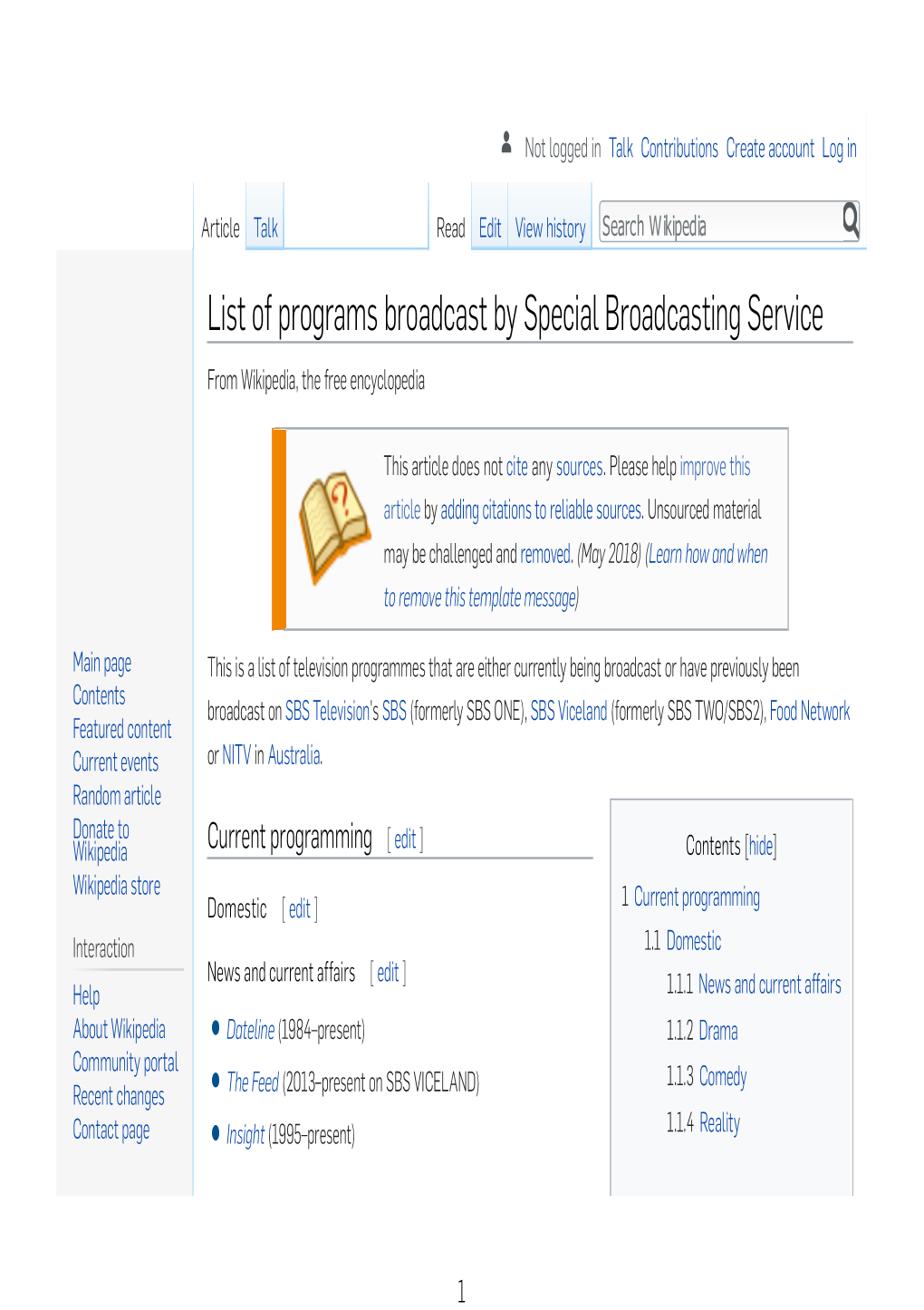 List of Programs Broadcast by Special Broadcasting Service from Wikipedia, the Free Encyclopedia