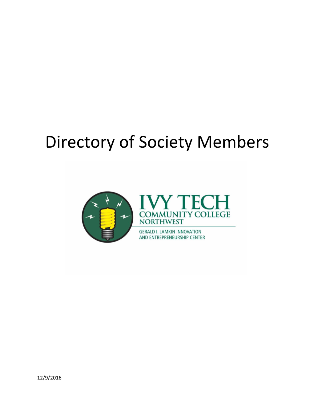 Directory of Society Members