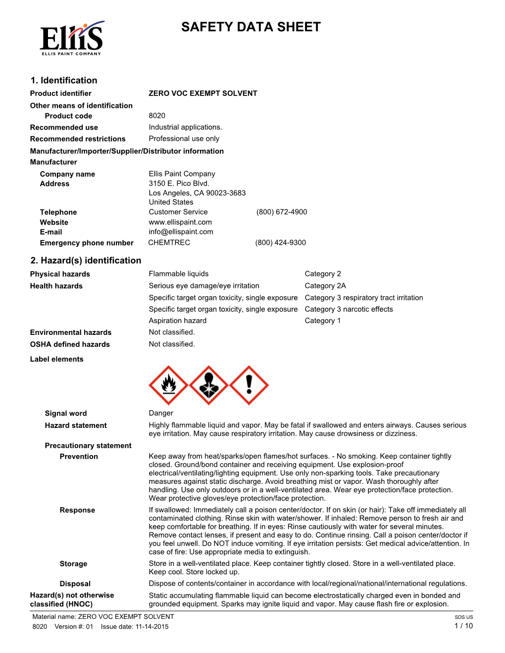 Safety Data Sheet