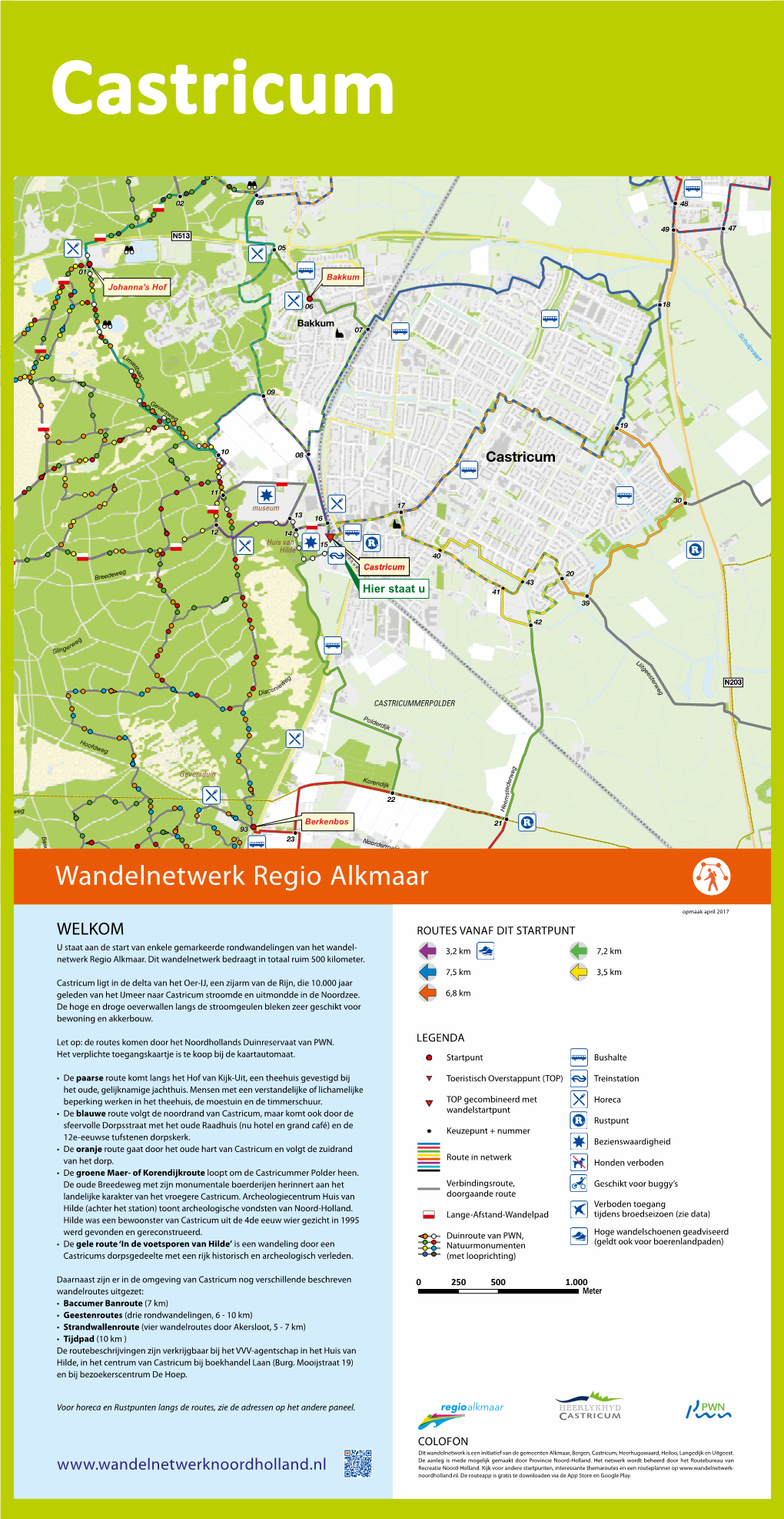 Wandelkaart Startpunt Castricum