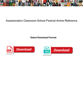 Assasionation Classroom School Festival Amine Reference