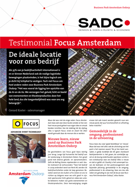 Testimonial Focus Amsterdam De Ideale Locatie Voor Ons Bedrijf