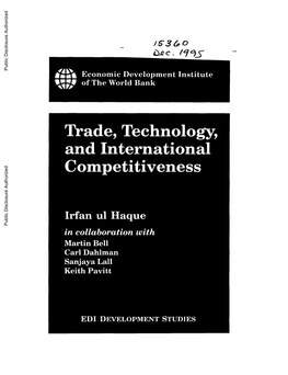 Technology and Competitiveness 11 Irfan Ul Haque 3