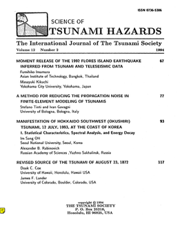 Tsunami Hazards