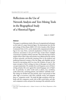 Reflections on the Use of Network Analysis and Text-Mining Tools in the Biographical Study of a Historical Figure