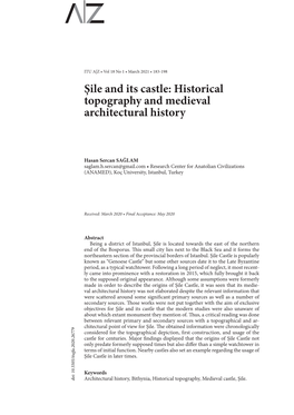 Şile and Its Castle: Historical Topography and Medieval Architectural History