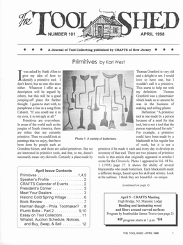 Tool Shed Number 101 April 1998