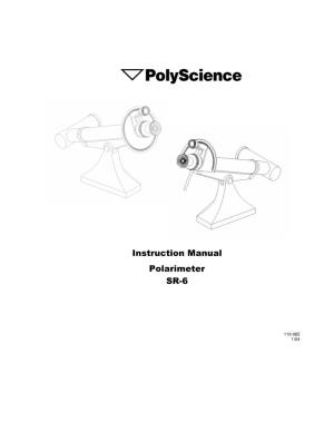 Instruction M Anual Polarim Eter SR-6