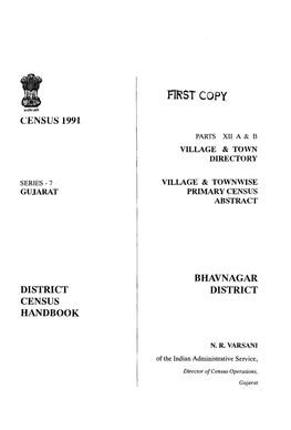 District Census Handbook, Bhavnagar, Part XII a & B, Series-7